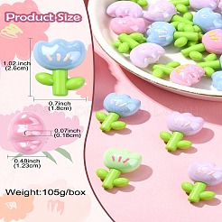 30шт эмалированные акриловые бусины&nbsp;OACR-CJ0002-01