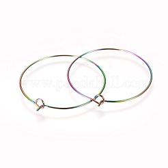 Ионное покрытие (ip) 304 нержавеющая сталь серьги-кольца фурнитура STAS-F217-09-B