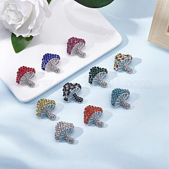 Брошь-гриб из кубического циркония JBR102E