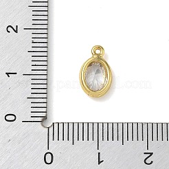 Messing ebnen Zirkonia Charms&nbsp;KK-CBA74BF-02G-04