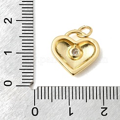 Pendenti in zirconi cubici trasparenti in micro pavè di ottone&nbsp;KK-H267-024A-G