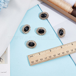 4 шт. пуговицы из сплава с двумя отверстиями и стеклянной ножкой FIND-DR0001-99A