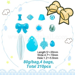 80 г акриловые бусины и подвески для самостоятельного изготовления ремешка для мобильного телефона MACR-GO0001-08B