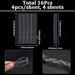 4 hoja de parachoques autoadhesivos ovalados para pomos de puerta&nbsp;AJEW-SP0004-11C