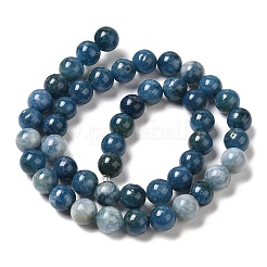 Gefärbt natürlichen weißen Jade Perlen Stränge&nbsp;G-M402-C03