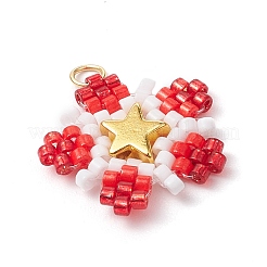 Подвески-звезды из стеклянных бусин&nbsp;PALLOY-MZ00641-01