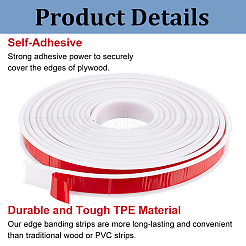 Самоклеящаяся гибкая молдинговая накладка из ТПЭ DIY-WH0578-82C-01