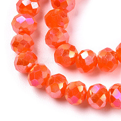 Chapelets de perles en verre électroplaqué&nbsp;EGLA-A034-P2mm-B23