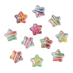 18 шт. 18-х цветные печатные смоляные бусины RESI-CJ0004-64