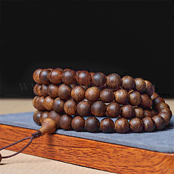 2 нити деревянные бусины нити WOOD-HY0001-07