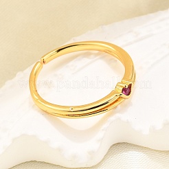 Манжеты из латуни с микро паве кубический цирконий для женщин RJEW-H247-34G-02