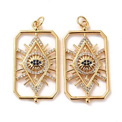 Латунные микро проложить кубического циркония подвески&nbsp;ZIRC-P092-034G-RS