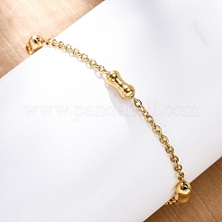 Браслеты-цепочки Rolo из нержавеющей стали 304 для женщин BJEW-C094-09G