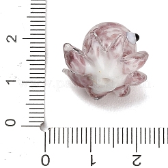 手作りランプワークビーズ  タコ  ロージーブラウン  14.5~15x18.5~20x19~20.5mm  穴：1.6mm&nbsp;LA-CBA1426-01C