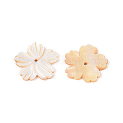 Резные подвески из натуральных желтых ракушек BSHE-T014-11