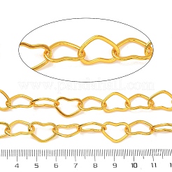 Gestellplattierte Herz-Gliederketten aus Messing&nbsp;CHC-N009-02G