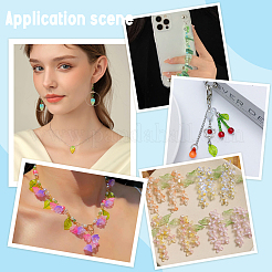 150шт 15 цвета стеклянные подвески GLAA-WR0001-14