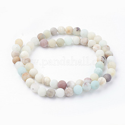 Бусы из амазонита из натуральных цветов&nbsp;G-G735-61F-6mm