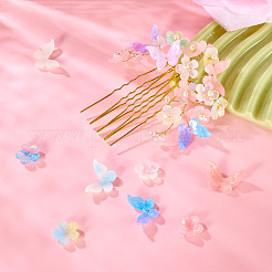 40 шт. 8 вида непрозрачных и прозрачных бусин из ацетата целлюлозы&nbsp;RESI-TA0003-51