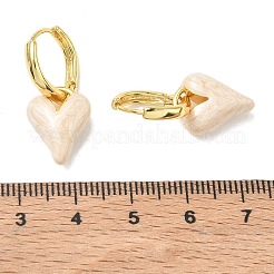 Orecchini pendenti a cerchio in ottone smaltato da donna&nbsp;KK-CBA760A-06G-05