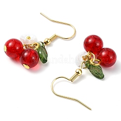 Boucles d'oreilles pendantes en acier inoxydable 304 en forme de myrtille&nbsp;EJEW-JE06251-01