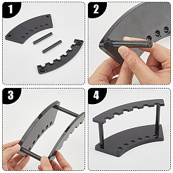 2 набор из 2-х цветных пластиковых держателей для ручек с 6 отверстиями&nbsp;ODIS-CP0001-11