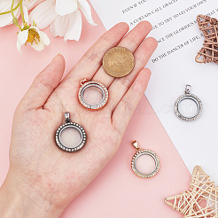 4 шт. 4-х цветные подвески-фоторамки из сплава&nbsp;ALRI-CA0001-006B