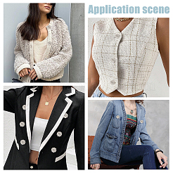 10 шт. пуговицы со стразами из сплава с 1 отверстиями BUTT-FG0001-28B