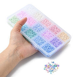 2250шт 15 цвета 6/0 стеклянные бусины&nbsp;SEED-YW0002-09