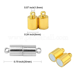 20 комплект магнитных застежек из сплава 2 цветов&nbsp;PALLOY-CJ0002-42