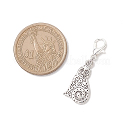 5 шт. подвеска в виде котенка из сплава в тибетском стиле&nbsp;HJEW-JM03894