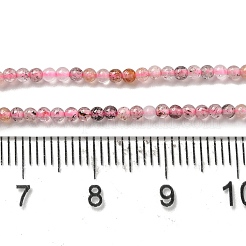 Нити бусин из рутилированного кварца из натурального черного золота G-B090-A12-01