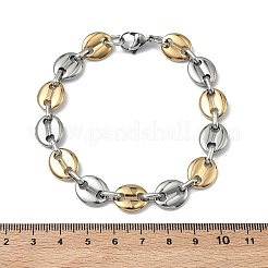 Bracelets en chaîne en acier inoxydable 304 en forme de grain de café pour femmes et hommes&nbsp;BJEW-B169-03GP