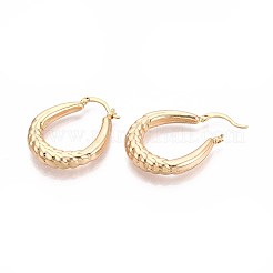 U-образные латунные серьги-кольца EJEW-T047-105G