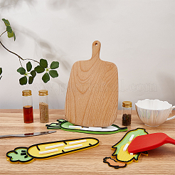 3 tappetino portaoggetti in silicone per coperchio di pentola per verdure in 3 stili&nbsp;AJEW-CP0012-16B