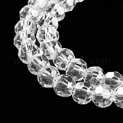 Galvanisieren transparente Glasperlen Stränge&nbsp;EGLA-A035-T6mm-A19