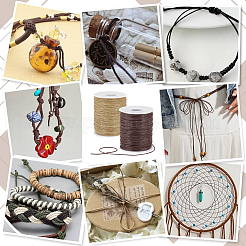 2 рулон 2 цвета вощеных хлопковых шнуров&nbsp;YC-PH0001-52B