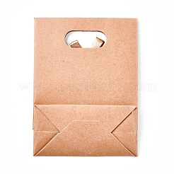 Sacchetti regalo in carta kraft con design fiocco di nastro&nbsp;CARB-WH0009-05A