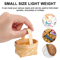 8 mini panier cadeau tressé en bois&nbsp;AJEW-NB0002-95