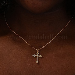 Collier à pendentif croix en zircone cubique&nbsp;ZV5438-1