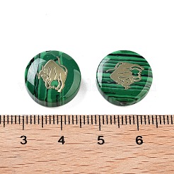 Perline di malachite sintetiche&nbsp;G-F775-D04