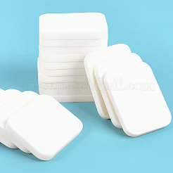 スポンジ化粧品メイクアップパウダーパフ20個  長方形  ホワイト  5.5x4.5x0.7cm&nbsp;FIND-CN0002-12