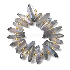 Гальванизировать природный кристалл кварца бусы пряди&nbsp;G-F800-B12