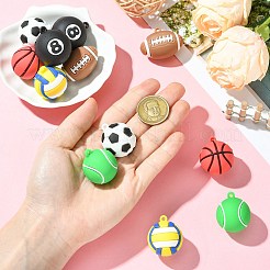 12 шт. 6 стиля непрозрачных пластиковых подвесок из ПВХ&nbsp;KY-CJ0002-15