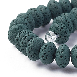 Бусы из натуральной лавы&nbsp;G-F671-01A-03