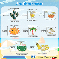 40шт 8 стиля подвески из сплава с эмалью&nbsp;ENAM-CJ0006-10