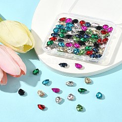 80шт 10 цвета пришить горный хрусталь RGLA-FS0001-17