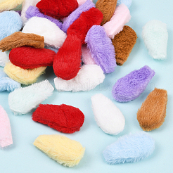 40 шт. двухцветные двухсторонние кабошоны из шерстяного волокна&nbsp;FIND-SC0020-31