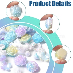 Радужное переливчатое покрытие акриловыми бусинами&nbsp;OACR-FS0001-99B