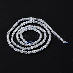 天然トパーズクリスタルビーズ連売り  多面カット  キューブ  2x2x2mm  穴：0.6mm  約174個/連  15.47インチ（39.3cm）&nbsp;G-K315-A08